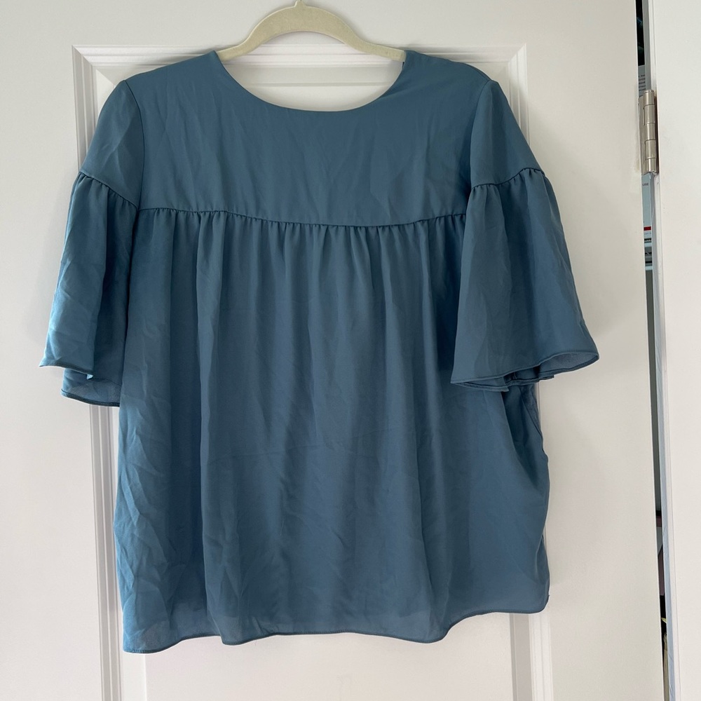 Beautiful Light Blue Blouse with Tie Detail on Back by Loft